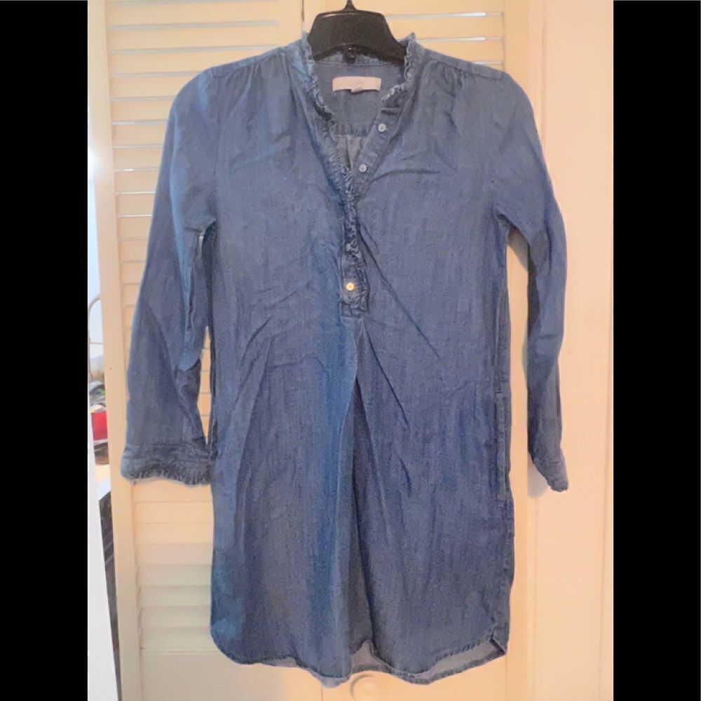 Loft blue jean dress